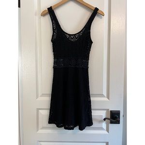 Foreign Exchange Black Lace Stretch Mini Dress XS-S